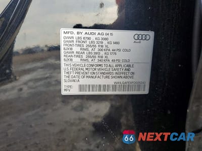 Zdjęcie 13 z 13 samochodu: 2015 AUDI Q7 PREMIUM PLUS VIN:WA1LGAFEXFD025243 - miniatura