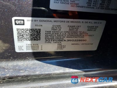 Zdjęcie 13 z 13 samochodu: 2024 GMC SIERRA K1500 SLE VIN:3GTPUBEK3RG228690 - miniatura