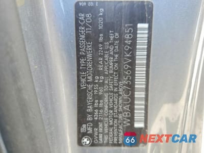 Zdjęcie 12 z 12 samochodu: 2009 BMW 135 I VIN:WBAUC73569VK94851 - miniatura