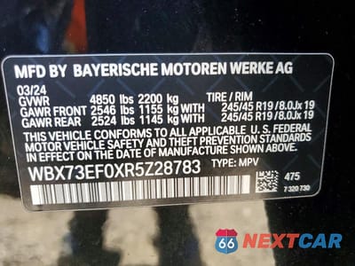 Zdjęcie 12 z 12 samochodu: 2024 BMW X1 XDRIVE28I VIN:WBX73EF0XR5Z28783 - miniatura