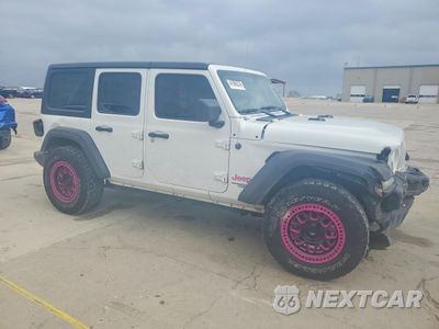 Czwarte zdjęcie samochodu z boku: 2020 JEEP WRANGLER UNLIMITED SPORT VIN:1C4HJXDG4LW340091 - miniatura