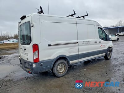 Trzecie zdjęcie samochodu z tyłu: 2018 FORD TRANSIT 150 UTILITY / SERVICE VAN VIN:1FTYE2CM4JKA85591 - miniatura