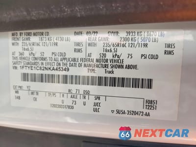 Zdjęcie 13 z 13 samochodu: 2022 FORD TRANSIT T-150 VIN:1FTYE1C82NKA45349 - miniatura