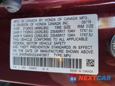Zdjęcie 14 z 14 samochodu: 2018 HONDA CR-V LX VIN:2HKRW5H33JH415917 - miniatura