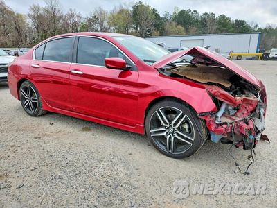 Czwarte zdjęcie samochodu z boku: 2017 HONDA ACCORD SPORT VIN:1HGCR2F57HA053433 - miniatura