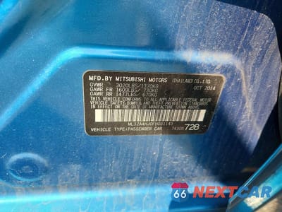 Zdjęcie 14 z 14 samochodu: 2015 MITSUBISHI MIRAGE ES VIN:ML32A4HJ0FH031143 - miniatura