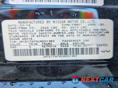 Zdjęcie 12 z 12 samochodu: 2020 INFINITI Q50 3.0T LUXE VIN:JN1EV7APXLM201383 - miniatura