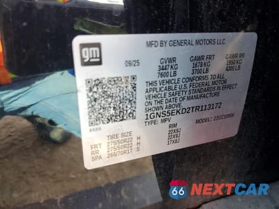 Zdjęcie 13 z 13 samochodu: 2026 CHEVROLET SUBURBAN VIN:1GNS5EKD2TR113172 - miniatura