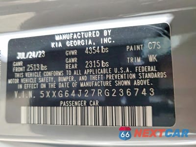 Zdjęcie 13 z 13 samochodu: 2024 KIA K5 GT-LINE VIN:5XXG64J27RG236743 - miniatura