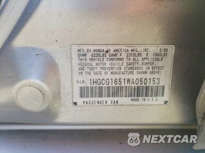 Zdjęcie 23 z 24 samochodu: 1998 HONDA ACCORD EX VIN:1HGCG1651WA050153 - miniatura