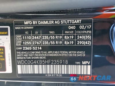 Zdjęcie 13 z 13 samochodu: 2017 MERCEDES-BENZ GLC 300 4MATIC VIN:WDC0G4KB5HF235918 - miniatura