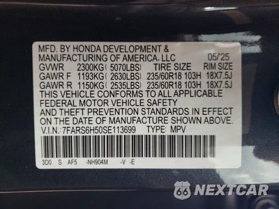 Zdjęcie 13 z 13 samochodu: 2025 HONDA CR-V SPORT VIN:7FARS6H50SE113699 - miniatura