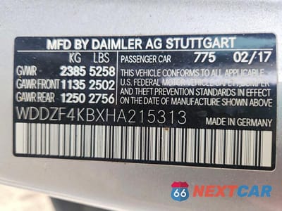 Zdjęcie 12 z 12 samochodu: 2017 MERCEDES-BENZ E 300 4MATIC VIN:WDDZF4KBXHA215313 - miniatura