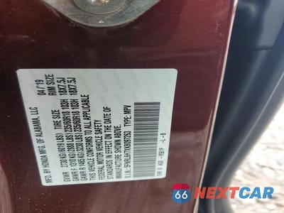 Zdjęcie 13 z 13 samochodu: 2019 HONDA ODYSSEY EXL VIN:5FNRL6H7XKB097263 - miniatura