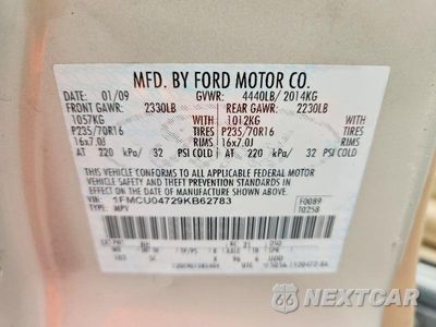 Zdjęcie 14 z 14 samochodu: 2009 FORD ESCAPE LIMITED VIN:1FMCU04729KB62783 - miniatura