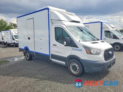 Czwarte zdjęcie samochodu z boku: 2020 FORD TRANSIT DELIVERY TRUCK VIN:1FDBW5Z84LKB07473 - miniatura