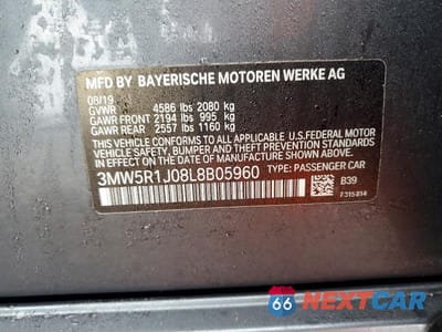 Zdjęcie 12 z 12 samochodu: 2020 BMW 330I VIN:3MW5R1J08L8B05960 - miniatura