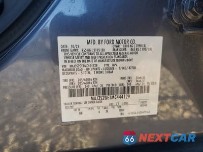 Zdjęcie 13 z 13 samochodu: 2021 FORD ECOSPORT SE VIN:MAJ3S2GE1MC444129 - miniatura