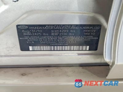Zdjęcie 12 z 12 samochodu: 2011 HYUNDAI SONATA GLS VIN:5NPEB4AC3BH143353 - miniatura