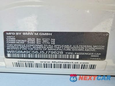 Zdjęcie 13 z 13 samochodu: 2018 BMW M3 VIN:WBS8M9C56J5J79628 - miniatura