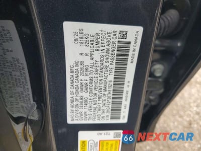 Zdjęcie 12 z 12 samochodu: 2026 HONDA CIVIC LX VIN:2HGFE2F26TH519216 - miniatura