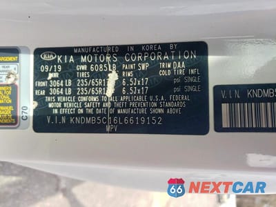 Zdjęcie 13 z 13 samochodu: 2020 KIA SEDONA LX VIN:KNDMB5C16L6619152 - miniatura