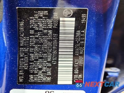 Zdjęcie 12 z 12 samochodu: 2023 TOYOTA CAMRY LE VIN:4T1C11BK1PU084519 - miniatura
