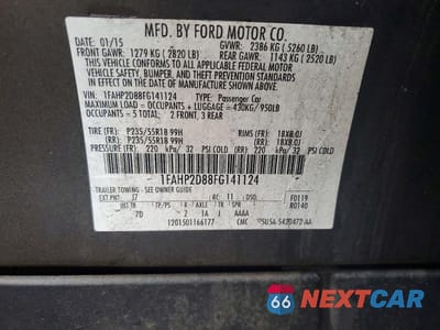 Zdjęcie 12 z 12 samochodu: 2015 FORD TAURUS SE VIN:1FAHP2D88FG141124 - miniatura