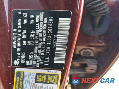 Zdjęcie 13 z 13 samochodu: 2016 KIA OPTIMA LX VIN:5XXGT4L33GG014809 - miniatura