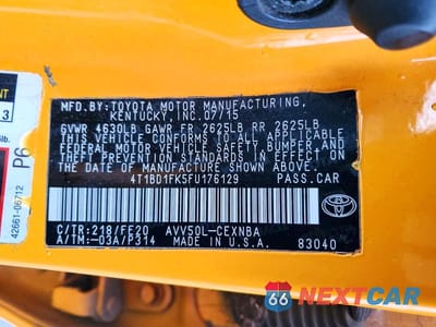 Zdjęcie 12 z 12 samochodu: 2015 TOYOTA CAMRY HYBRID LE VIN:4T1BD1FK5FU176129 - miniatura