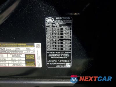 Zdjęcie 14 z 14 samochodu: 2023 LAND ROVER RANGE ROVER SE VIN:SALKP9E70PA044351 - miniatura