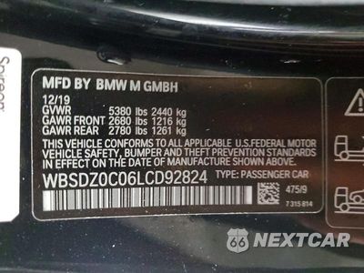 Zdjęcie 12 z 12 samochodu: 2020 BMW M8 VIN:WBSDZ0C06LCD92824 - miniatura