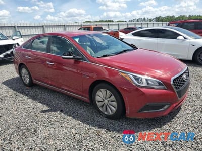 Czwarte zdjęcie samochodu z boku: 2016 HYUNDAI SONATA HYBRID SE VIN:KMHE24L16GA015548 - miniatura
