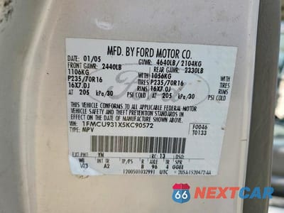 Zdjęcie 13 z 13 samochodu: 2005 FORD ESCAPE XLT VIN:1FMCU931X5KC90572 - miniatura