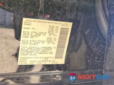 Zdjęcie 12 z 12 samochodu: 2014 NISSAN TITAN SV VIN:1N6AA0EC5EN514051 - miniatura