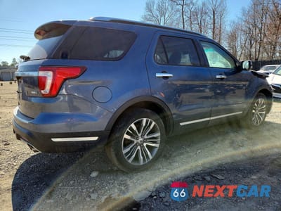 Trzecie zdjęcie samochodu z tyłu: 2018 FORD EXPLORER PLATINUM VIN:1FM5K8HT1JGA52612 - miniatura