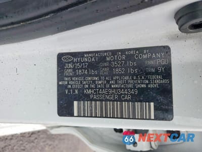 Zdjęcie 12 z 12 samochodu: 2017 HYUNDAI ACCENT VALUE EDITION VIN:KMHCT4AE9HU344349 - miniatura