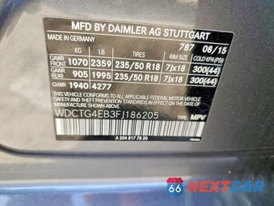 Zdjęcie 12 z 12 samochodu: 2015 MERCEDES-BENZ GLA 250 VIN:WDCTG4EB3FJ186205 - miniatura