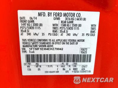 Zdjęcie 12 z 12 samochodu: 2014 FORD F150 VIN:1FTMF1EM4EKE79942 - miniatura
