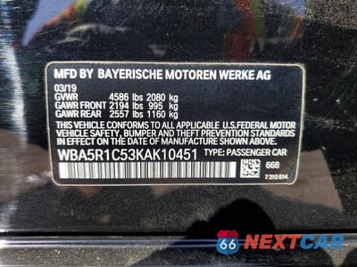 Zdjęcie 12 z 12 samochodu: 2019 BMW 330I VIN:WBA5R1C53KAK10451 - miniatura