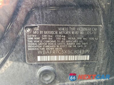 Zdjęcie 12 z 12 samochodu: 2011 BMW 535 I VIN:WBAFR7C5XBC804899 - miniatura