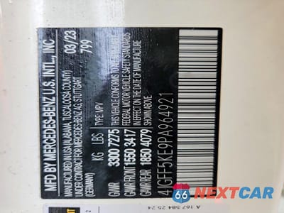 Zdjęcie 12 z 12 samochodu: 2023 MERCEDES-BENZ GLS 450 4MATIC VIN:4JGFF5KE9PA964921 - miniatura