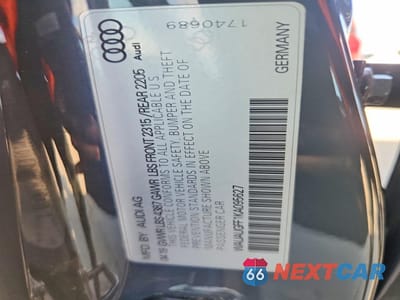 Zdjęcie 12 z 12 samochodu: 2019 AUDI A3 PREMIUM VIN:WAUAUGFF1KA095627 - miniatura