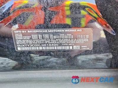 Zdjęcie 13 z 13 samochodu: 2020 BMW X3 VIN:5UXTY3C0XL9B18495 - miniatura