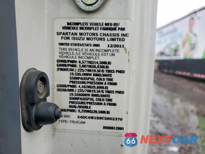 Zdjęcie 12 z 12 samochodu: 2012 ISUZU NPR HD VIN:54DC4W1B8CS802370 - miniatura