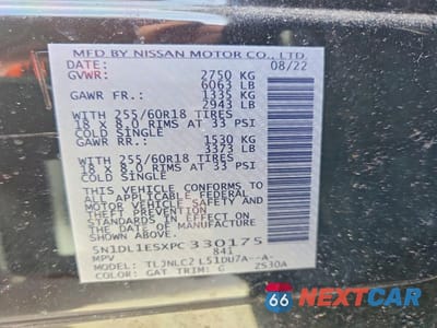 Zdjęcie 13 z 13 samochodu: 2023 INFINITI QX60 PURE VIN:5N1DL1ESXPC330175 - miniatura