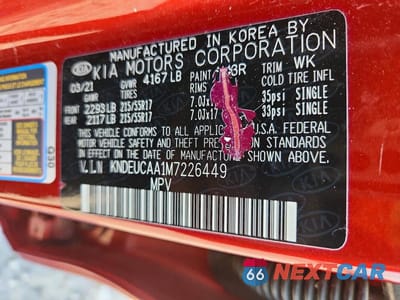 Zdjęcie 13 z 13 samochodu: 2021 KIA SELTOS S VIN:KNDEUCAA1M7226449 - miniatura