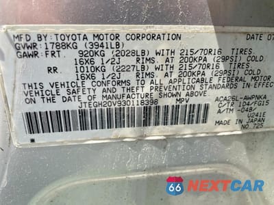 Zdjęcie 10 z 10 samochodu: 2003 TOYOTA RAV4 BASE VIN:JTEGH20V930118398 - miniatura