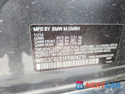 Zdjęcie 13 z 13 samochodu: 2015 BMW M3 VIN:WBS3C9C51FP804235 - miniatura