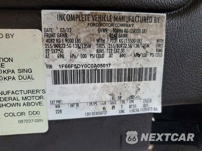 Zdjęcie 10 z 10 samochodu: 2012 FORD F53 VIN:1F66F5DY0C0A05017 - miniatura